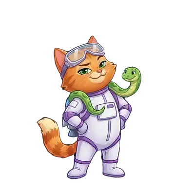 Маскот курса Python: Язык машин