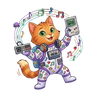Маскот курса 8-бит музыка: Создай свой чиптюн
