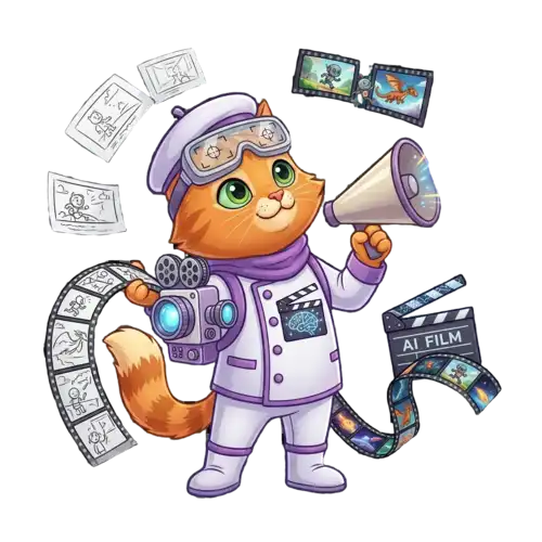 Маскот курса Нейросетевое кино: Мультфильм с ИИ