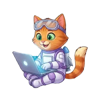 Кот Кодиум с ноутбуком