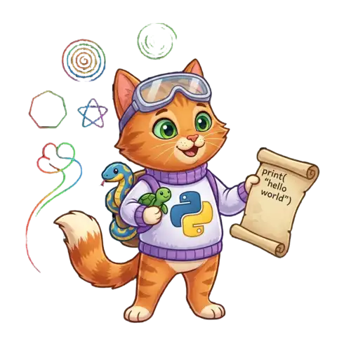 Маскот курса Python: Первые шаги + Turtle