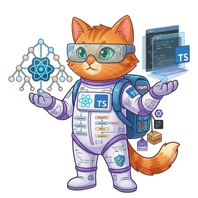 Маскот курса React + TypeScript: Современный Frontend