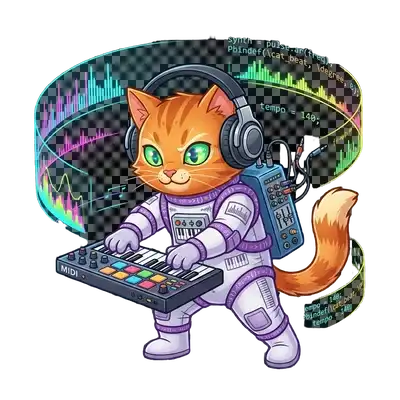 Маскот курса Sonic Pi: Программирование музыки живьём