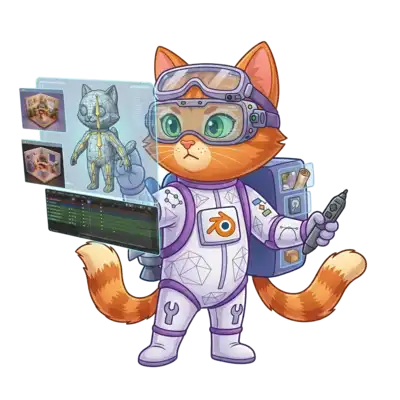 Маскот курса Blender: 3D-моделирование + Анимация