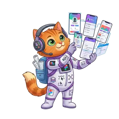 Маскот курса Figma: Дизайн приложений